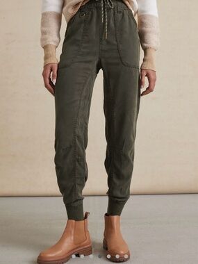Anthropologie Pilcro women's Olive Drawstring Jogger Pants xs